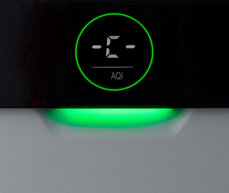 Airdog AQI display showing C clean alert